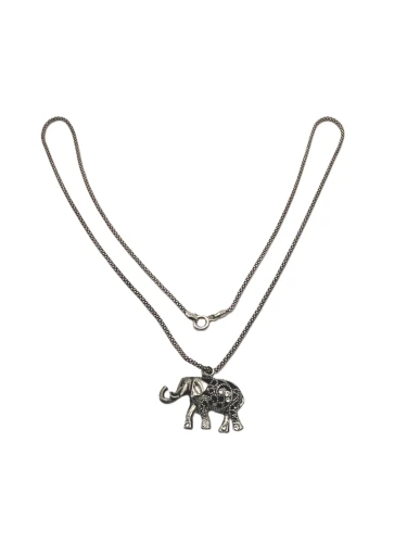 Sterling silver elephant collar