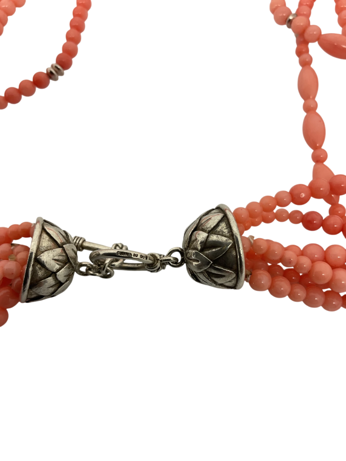 Pink coral necklace