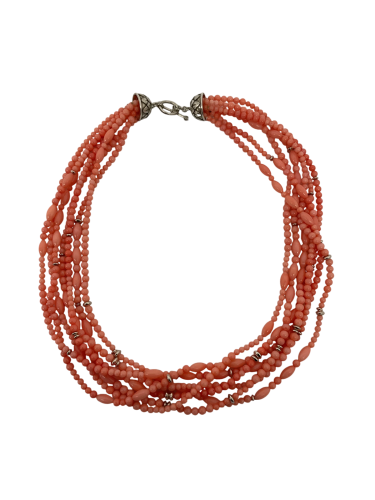 Pink coral necklace