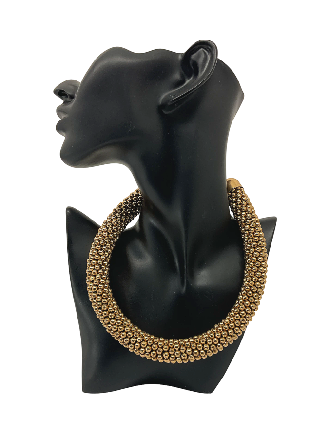 Gold choker necklace