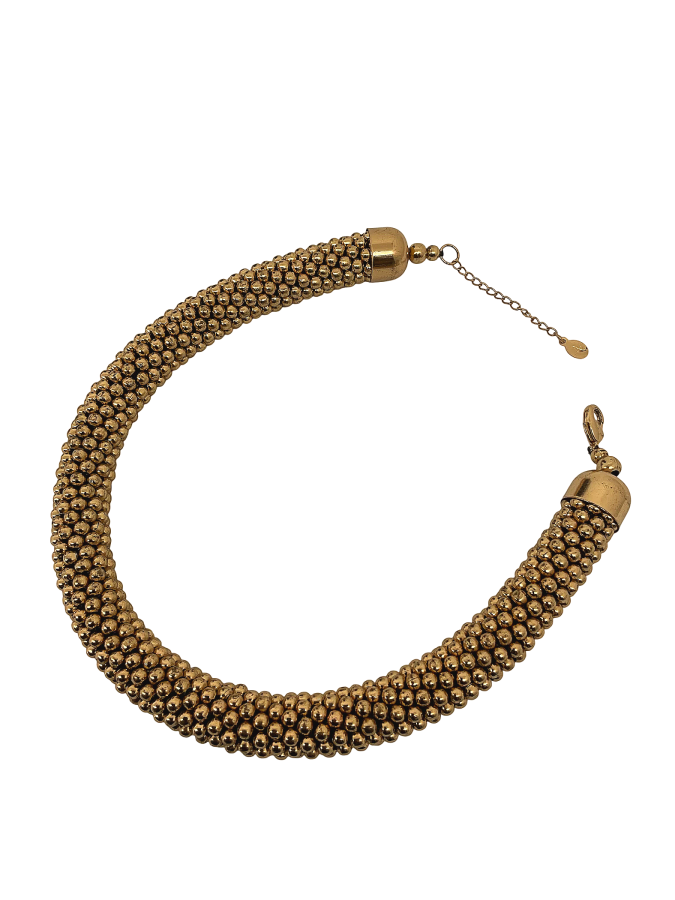 Gold choker necklace