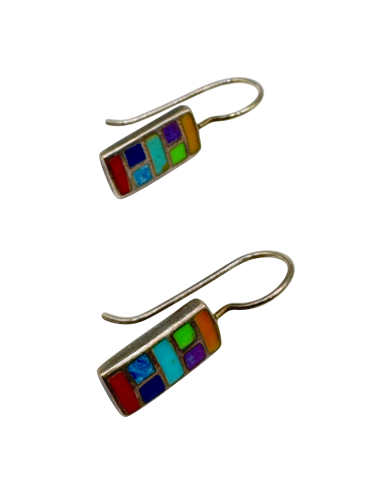 925 Sterling Silver Mosaic Earrings
