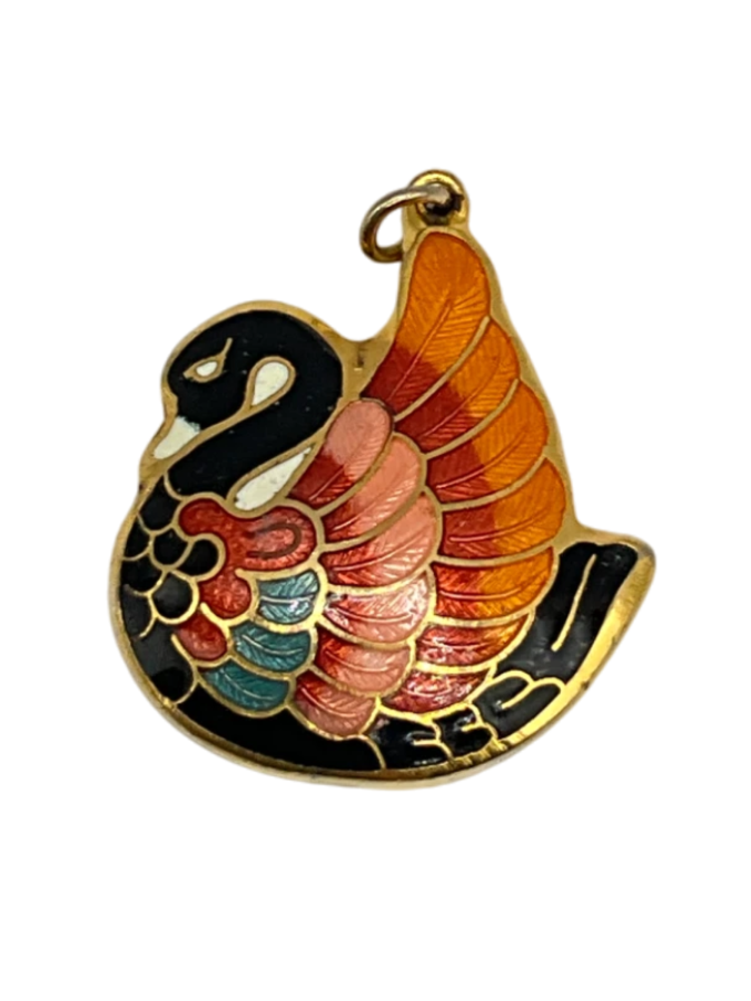 Multicolor Swan Pendant