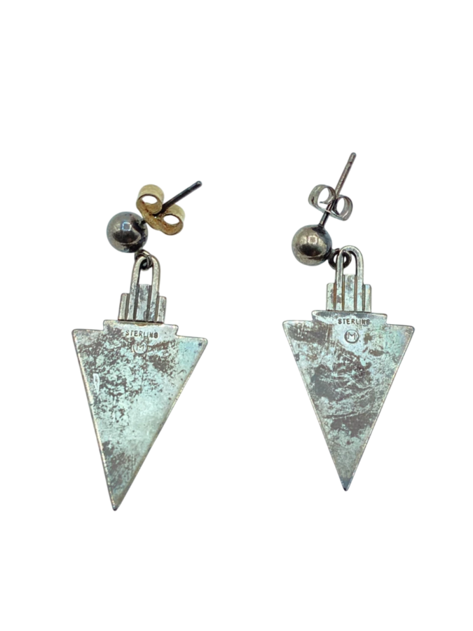 Silver arrowheads earrings