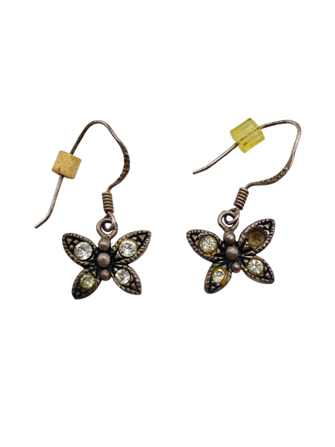 Silver butterfly earrings