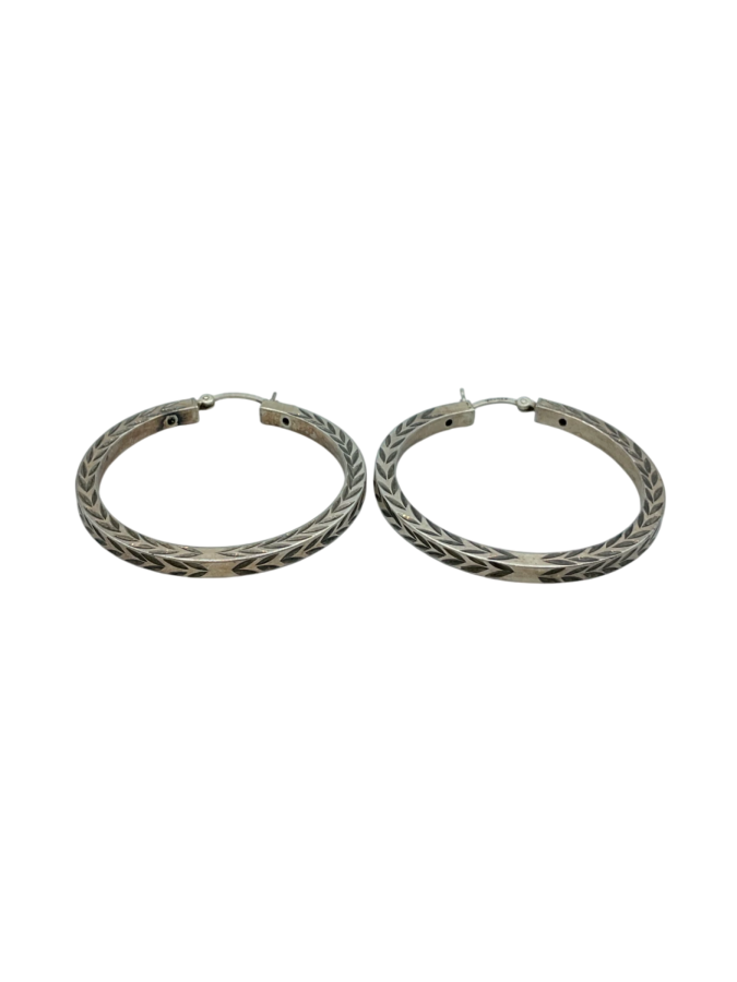 Silver hoop earrings