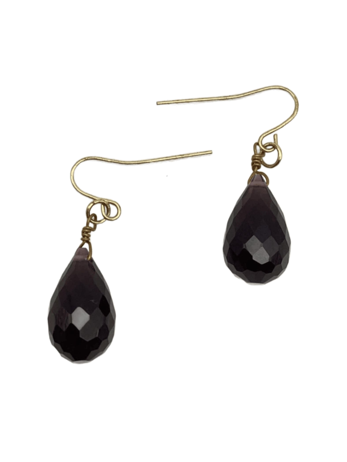 Hanging quartz earrings