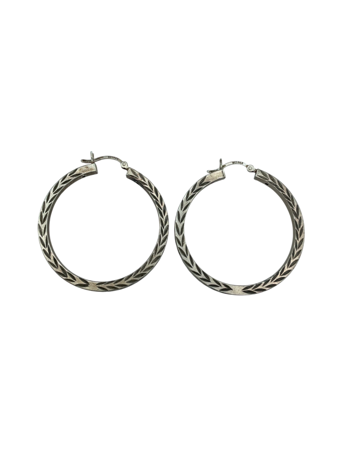Silver hoop earrings