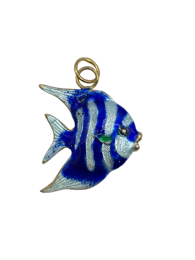 Hanging enamel fish