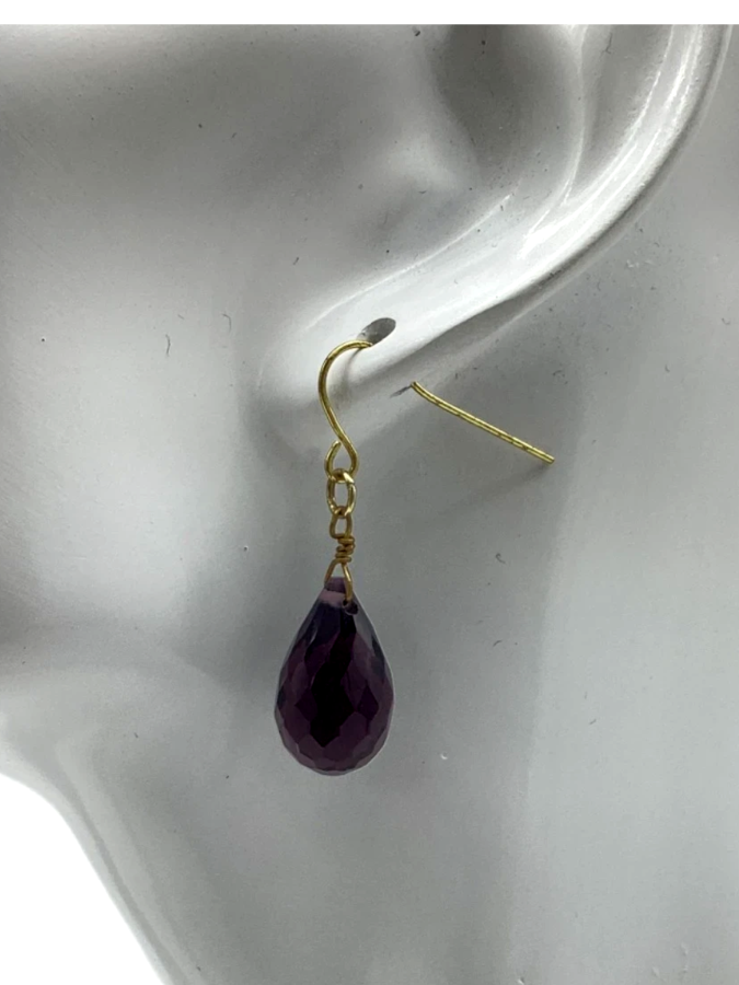 Hanging quartz earrings