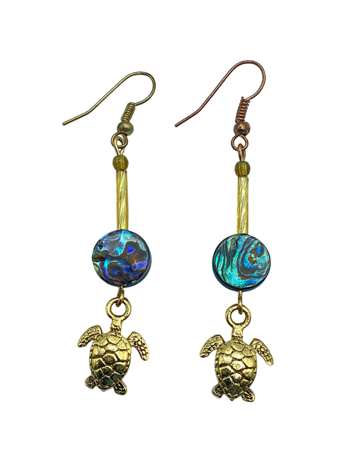 Gold Sea Turtle Earrings