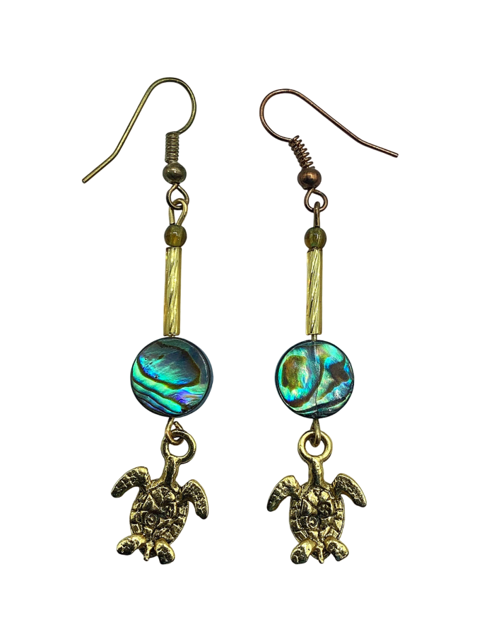 Gold Sea Turtle Earrings