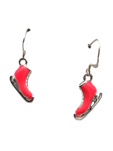 Earrings silver ice skate