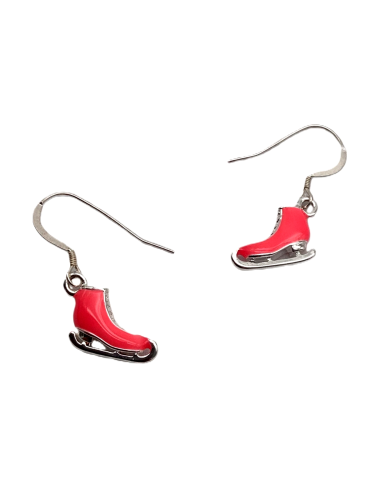 Earrings silver ice skate