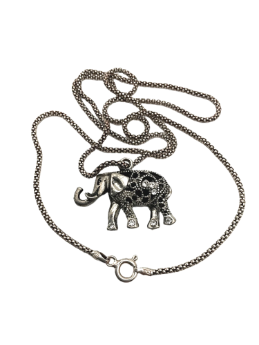 Sterling silver elephant collar