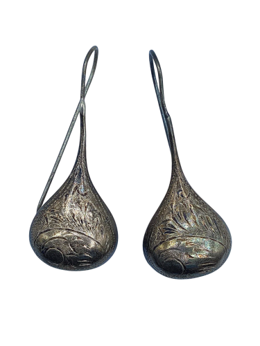 Vintage Sterling Silver Teardrop Earrings