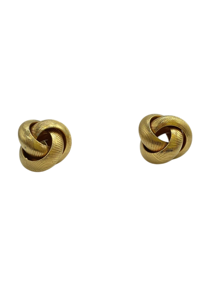 Gold Knot Stud Earrings