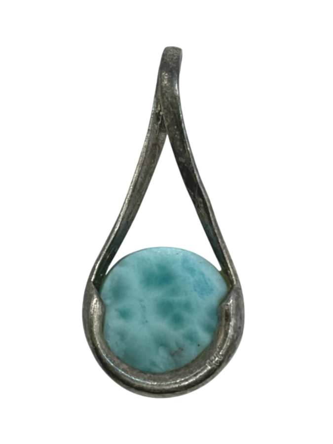 Silver drop pendant