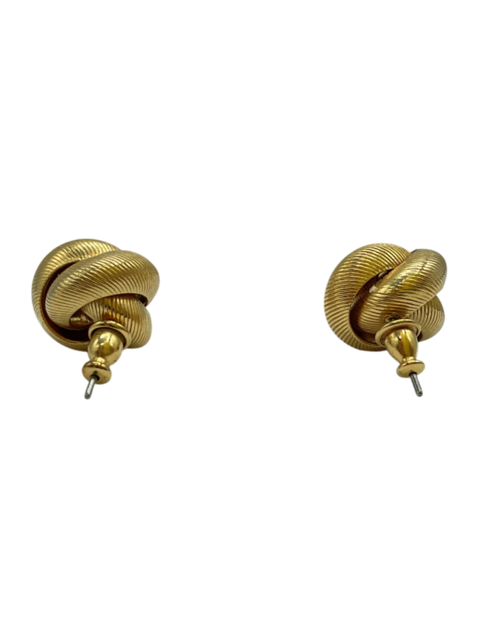 Gold Knot Stud Earrings