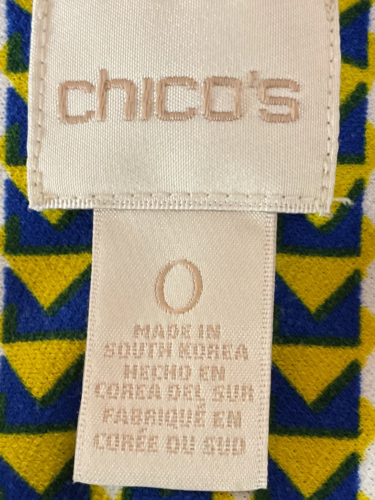 Chico's Geometric Print 3/4 Sleeve Top