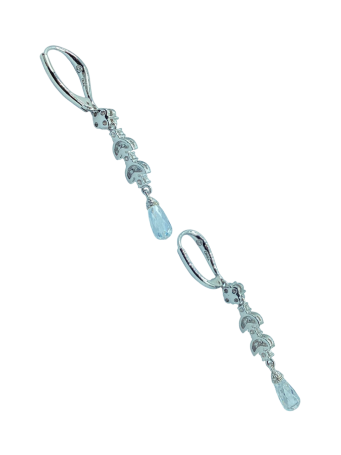 Dangle Drop Earrings with Gemstones