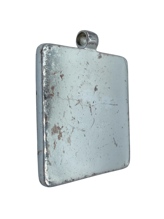 Square Pendant with Leopard Print Design