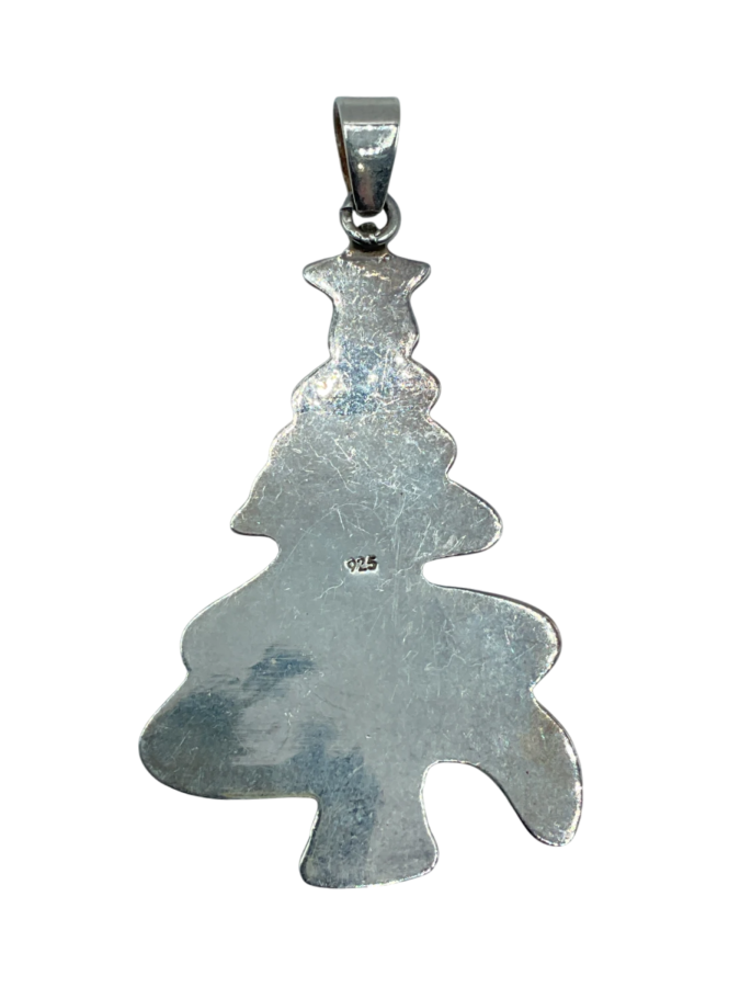 Vintage Mexican Sterling Silver Pendant Christmas tree