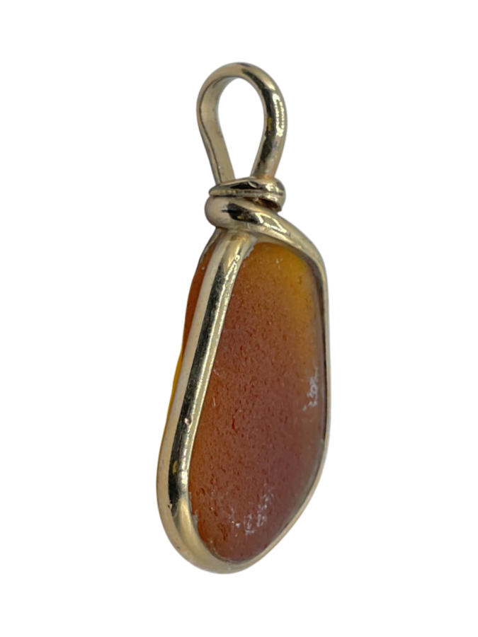 Golden Framed Carnelian Gemstone Pendant