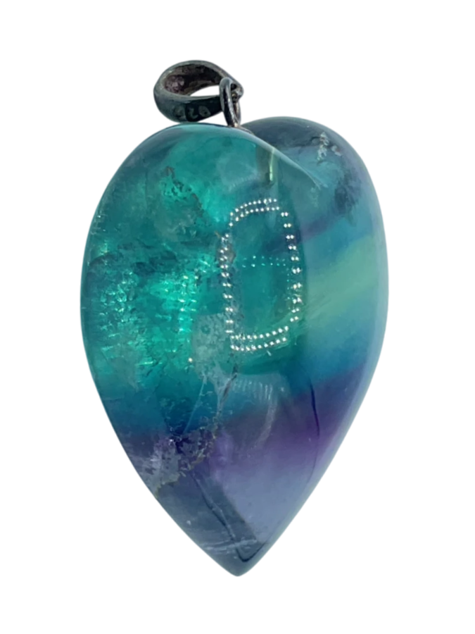 Polished Fluorite Heart Crystal