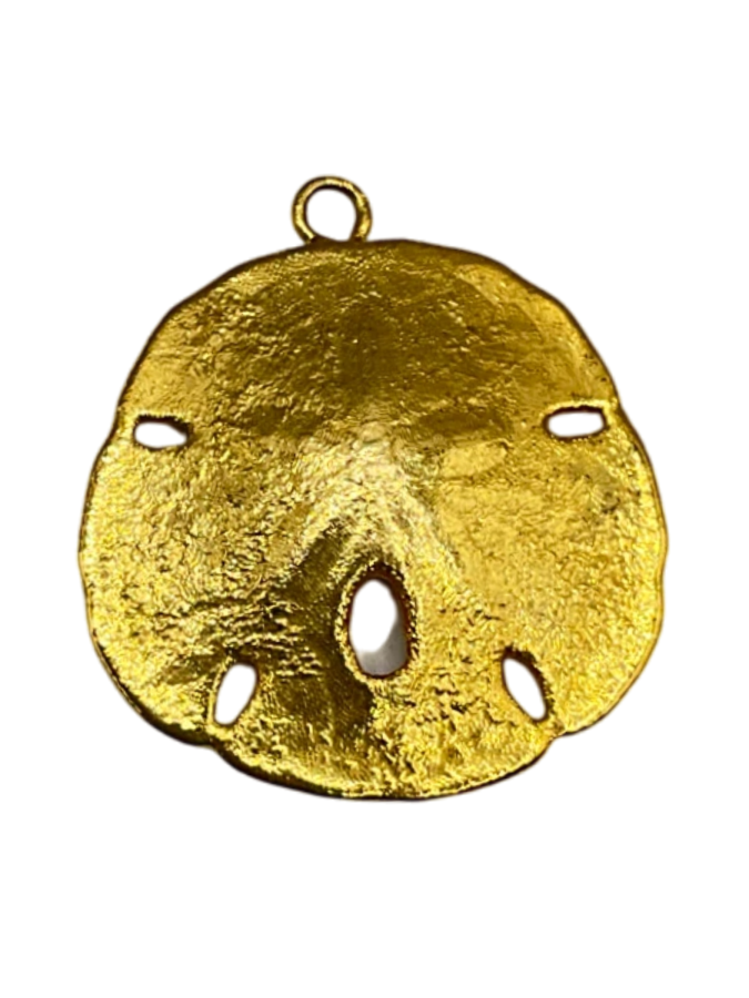 Gold Sand Dollar Pendant Charm