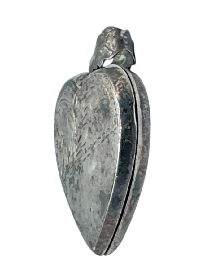 Vintage Engraved Heart Locket Pendant