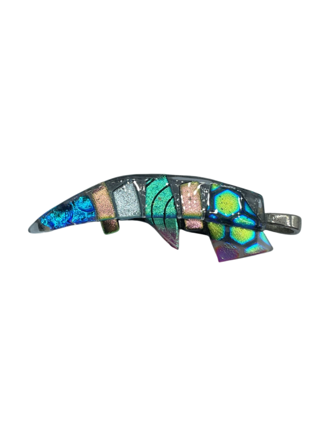 Dichroic Glass Prawn Pendant