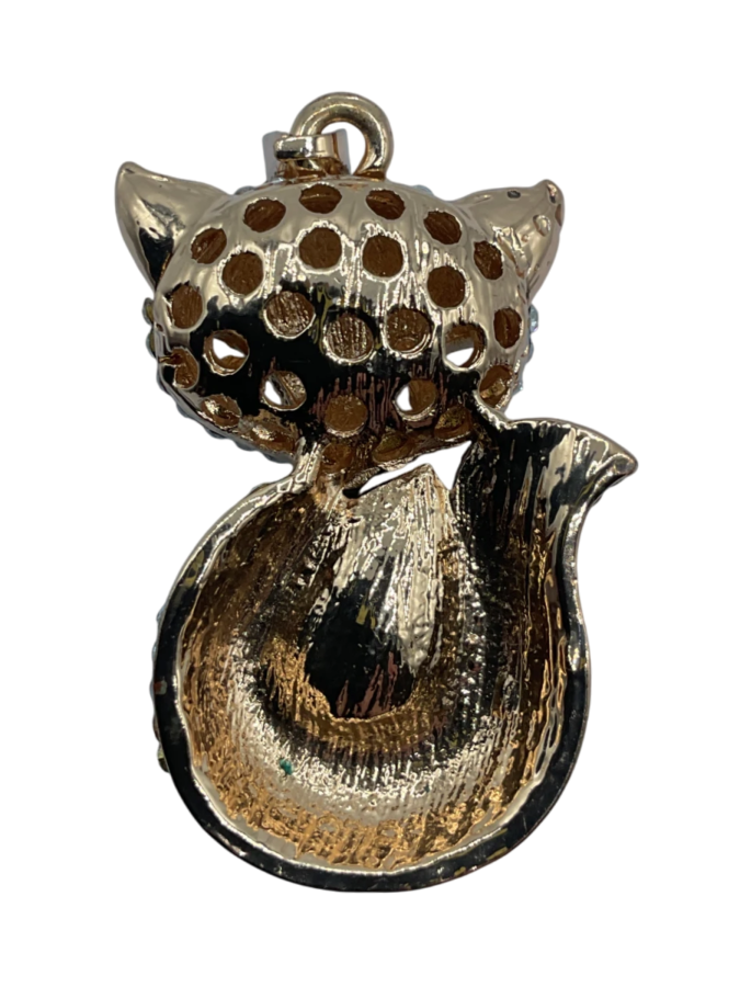 Crystal Fox Pendant Necklace