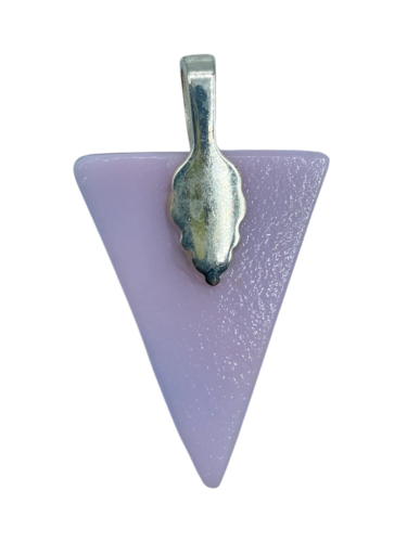 Iridescent Dichroic Glass Triangle Pendant