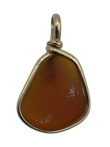 Golden Framed Carnelian Gemstone Pendant