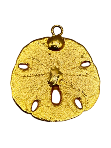 Gold Sand Dollar Pendant Charm