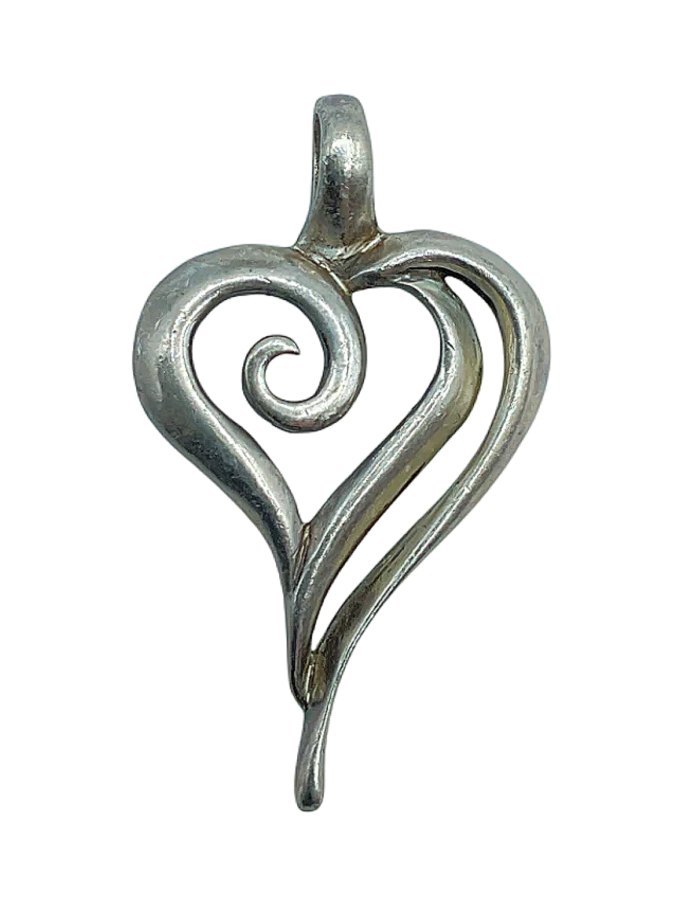 Sterling Silver Heart Pendant Necklace