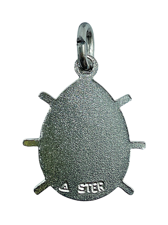 Vintage Sterling Silver Enamel Ladybug Charm