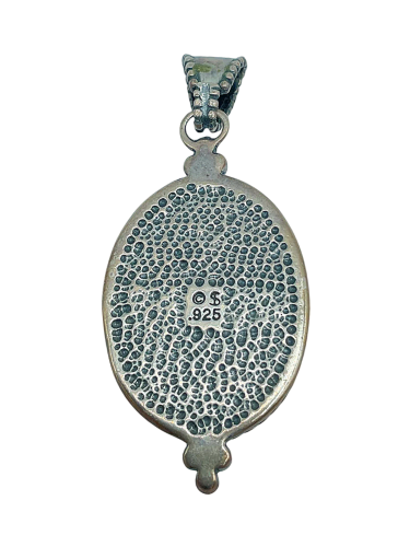 Sterling Silver Red Crystal Pendant Necklace