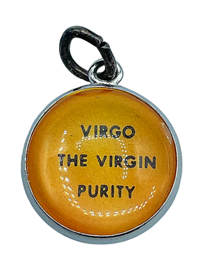 Vintage Virgo Zodiac Charm Pendant