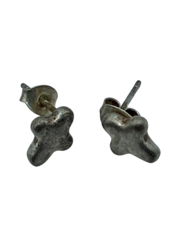 Sterling Silver Cross Stud Earrings