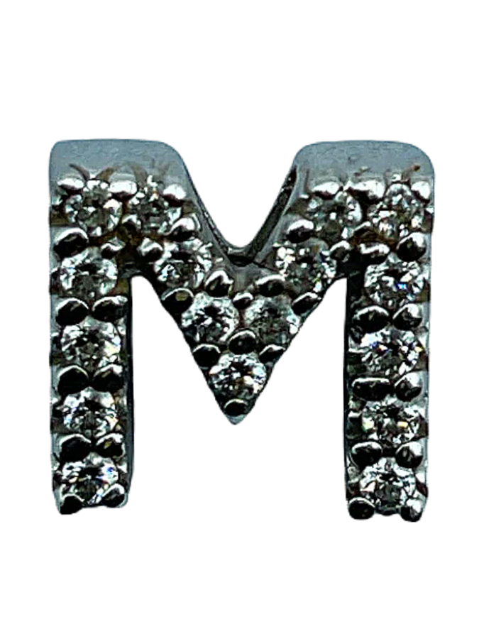 Silver Letter M Pendant