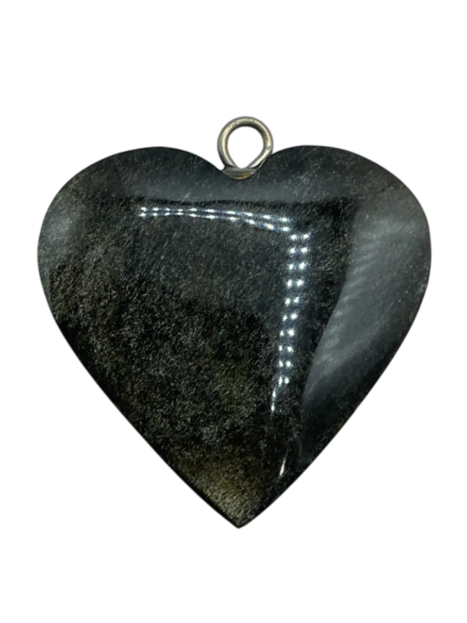 Black Obsidian Heart Pendant