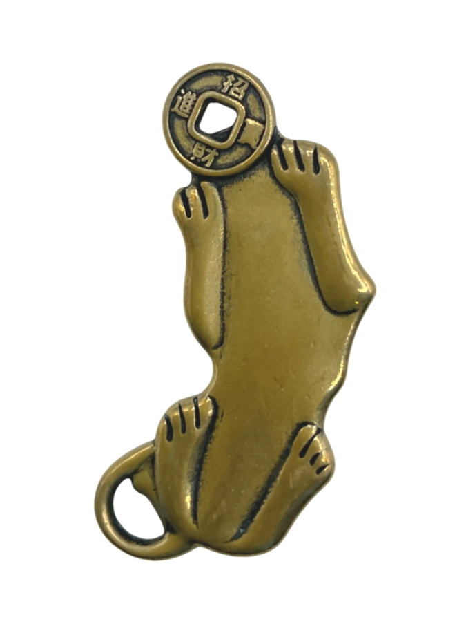 Brass Pixiu Pendant with Coin