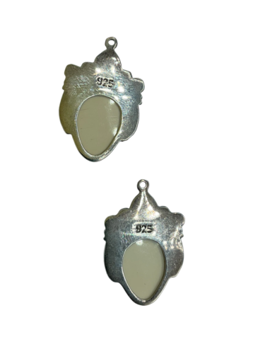 Carved Garnet Pendants