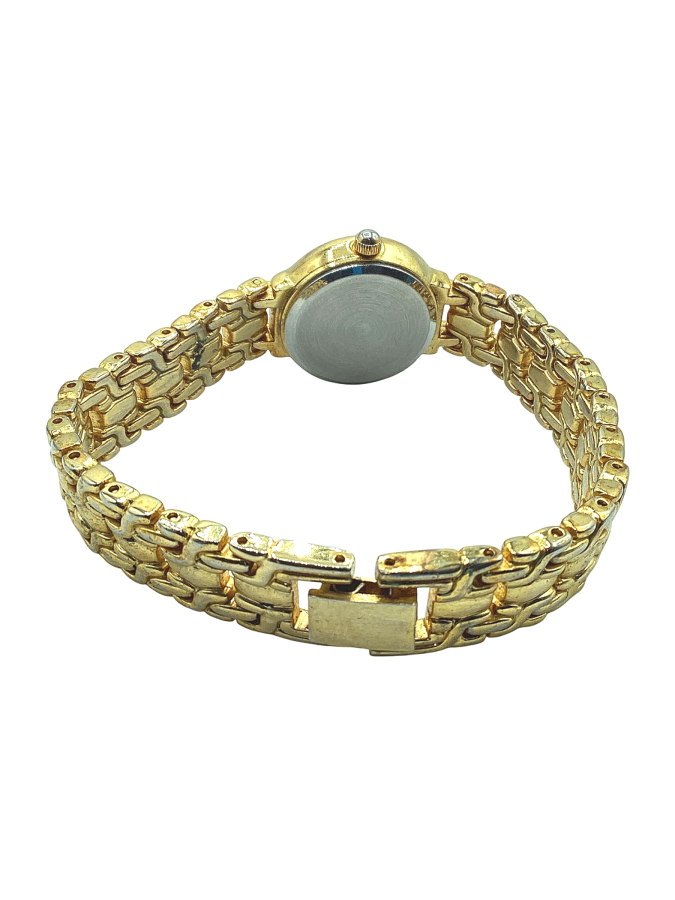 Women's Gold-Tone Quartz Dress Watch with Link Bracelet