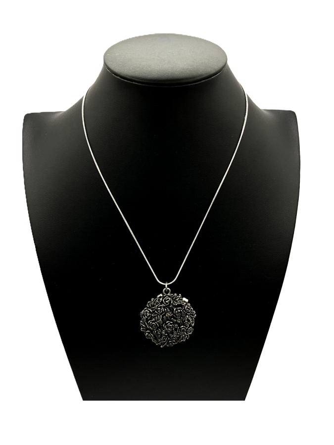 Bouquet silver necklace