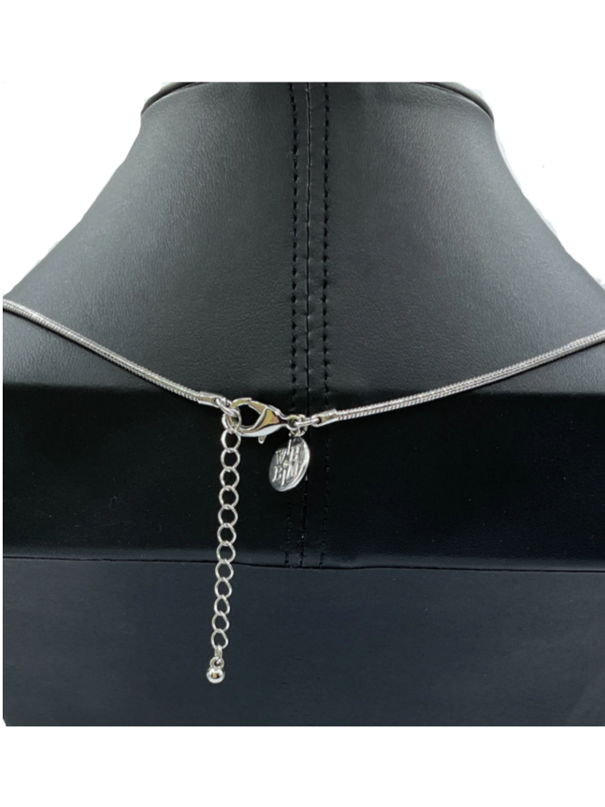 Silver Necklace with Geometric Pendant