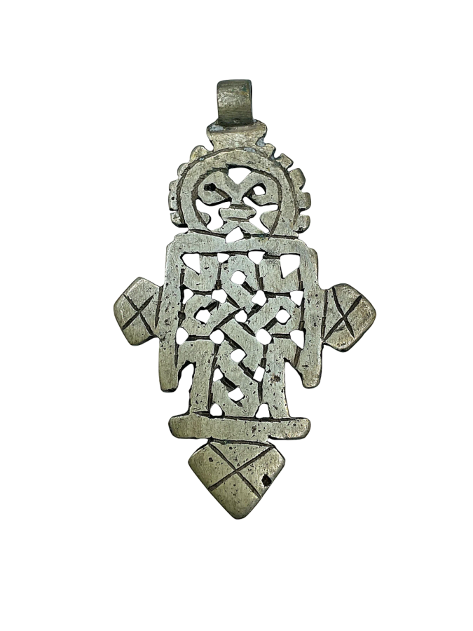 Antique Ethiopian Coptic Cross Pendant Brooch