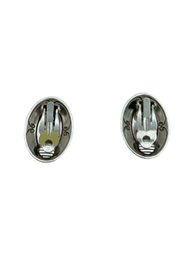 Brighton Silver & Gold Scrolled Oval Earrings